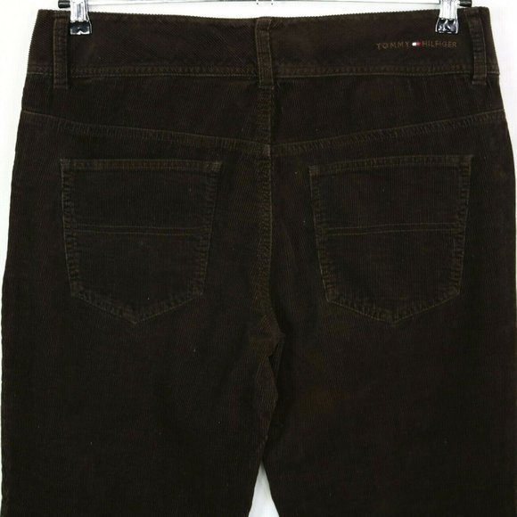 Tommy Hilfiger Corduroy Bootcut Pants Jeans Brown 12 X 31 - Picture 6 of 9